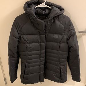 Medium black north face down jacket
